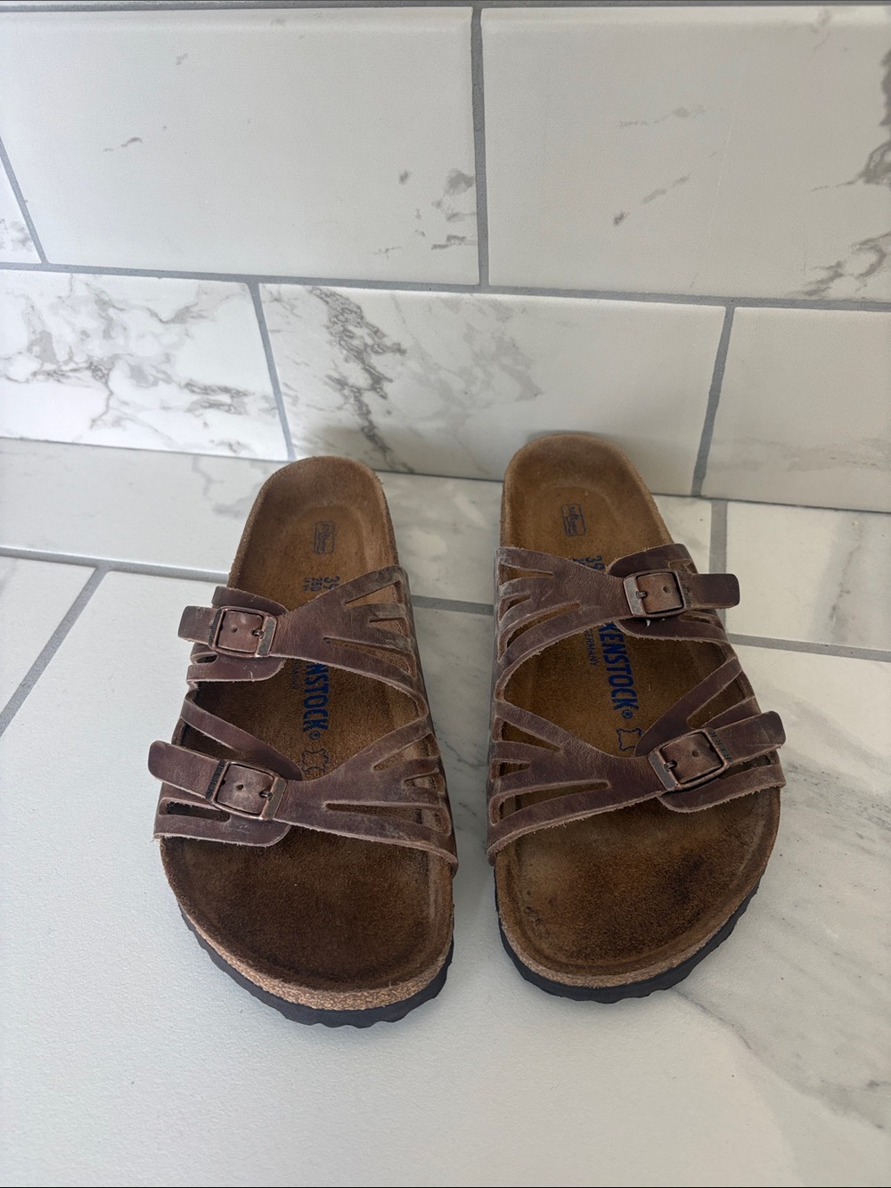 Birkenstock Granada Soft Footbed Tobacco Oiled Leather Sandals 39